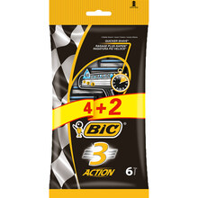 Бритви одноразові BIC 3 Action 6шт (931529)