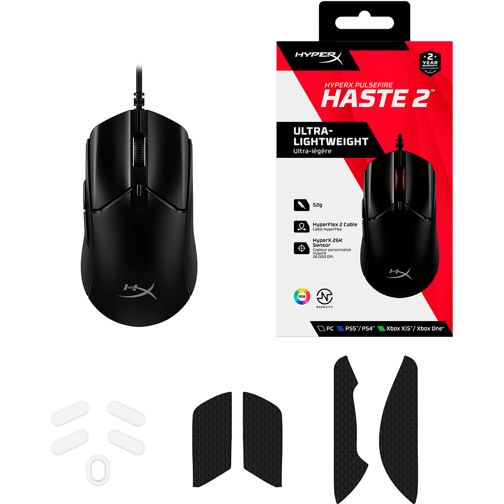 Зображення Миша HYPERX Pulsefire Haste 2 Black (6N0A7AA)