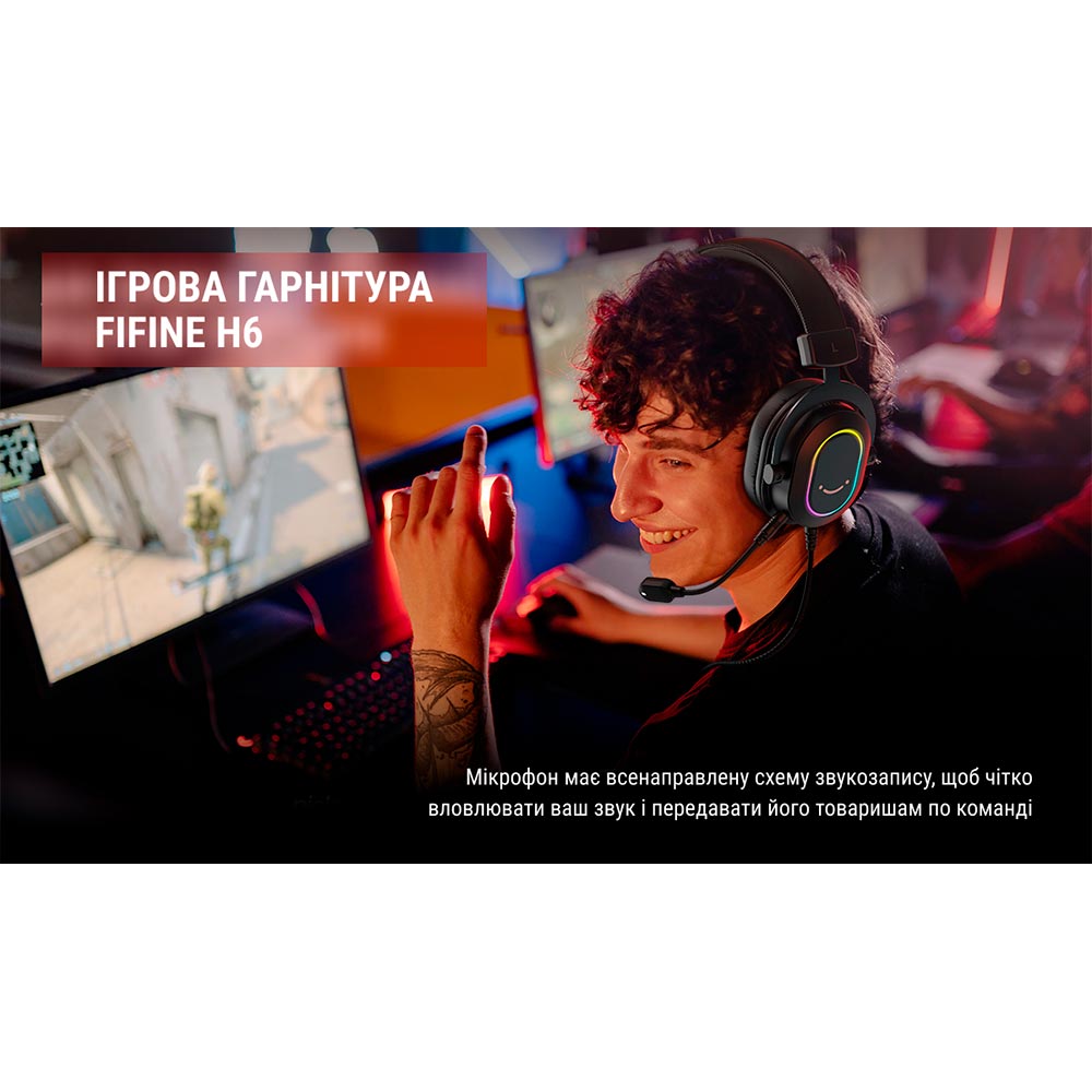 Внешний вид Гарнитура FIFINE H6 RGB Black