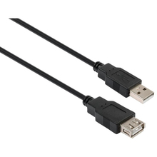 Кабель VINGA USB 2.0 AM/AF 3.0m (VCPUSBAMAF3BK)
