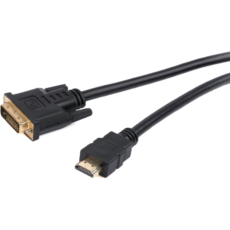 Кабель VINGA HDMI to DVI 24+1 5.0m (VCPHDMIDVI5) Конектори папа-папа