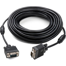 Кабель VINGA VGA 15.0m ferrits (VCPVGAF15BK)