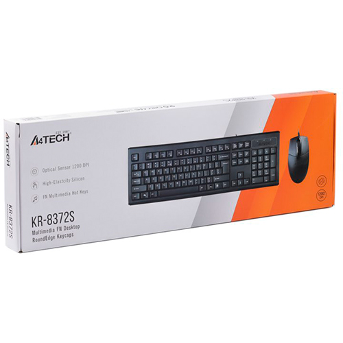 Комплект A4TECH KR-8372S Black Конструкція мембранна