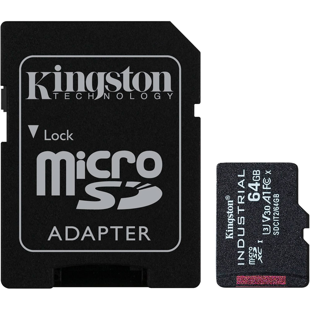 Карта памяти KINGSTON Miсro-SDXC 64GB V30 A1 Industrial class 10 UHS-I (SDCIT2/64GB)