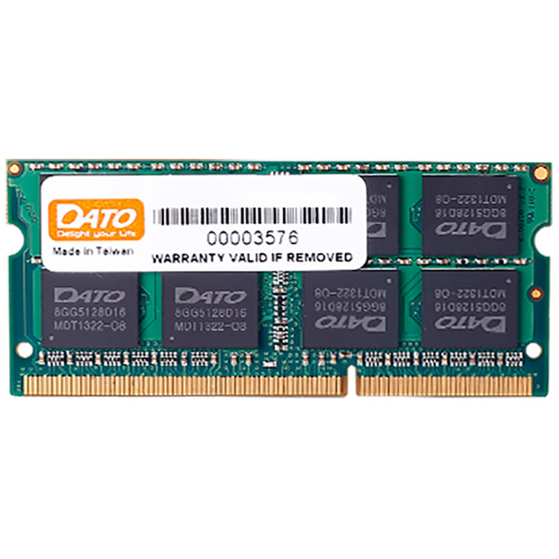 Модуль памяти DATO 4GB DDR3 1600MHz (DT4G3DSDLD16)