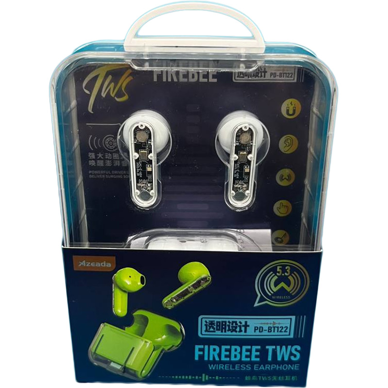 Гарнитура PRODA Azeada Firebee TWS BT-122 White (PD-BT122-WH) Крепление TWS (без провода)