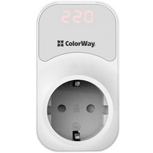 Реле напруги COLORWAY DS1 16A/3680W White (CW-VR16-01D)