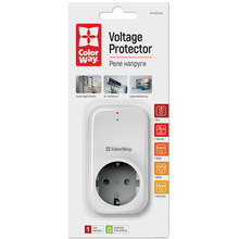 Реле напруги COLORWAY LED1 16A/3680W 165V/260V White (CW-VR16-03L)