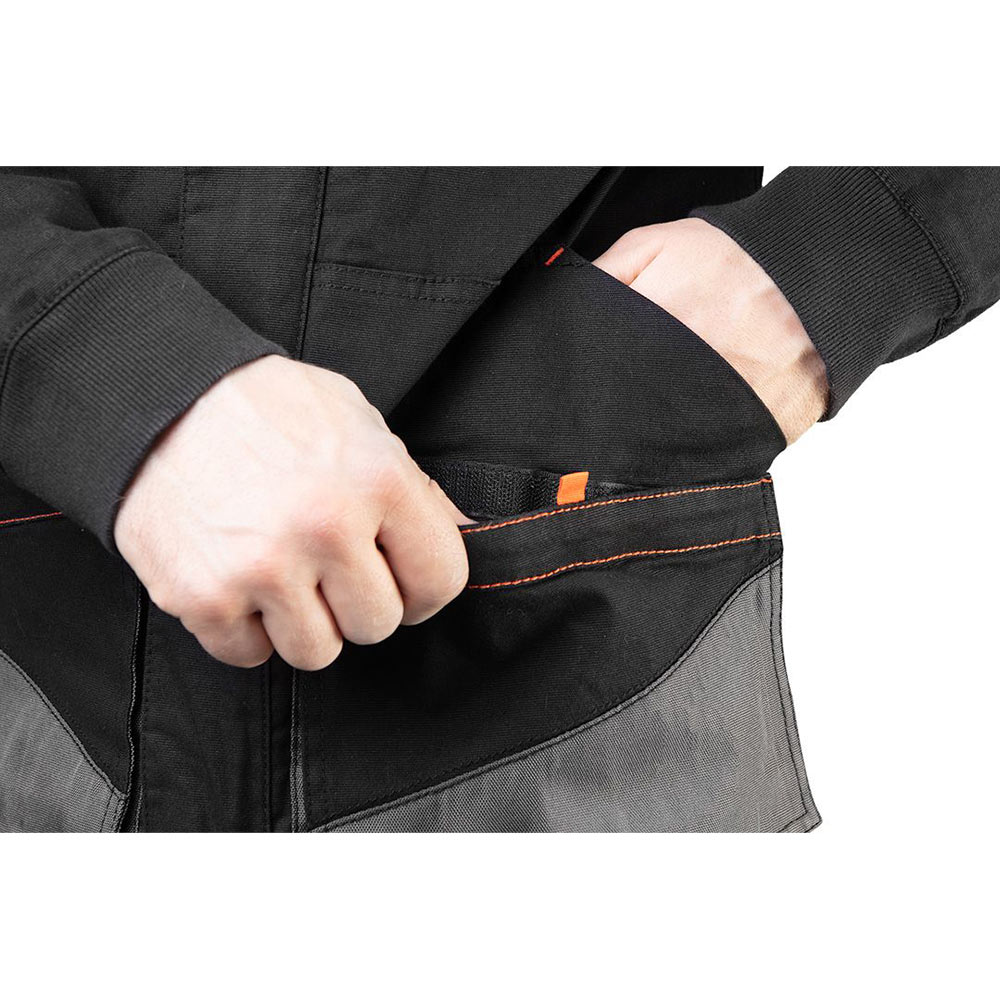 Фото 4 Куртка NEO TOOLS робоча HD Slim, розмір XXXL (58), еластан, чорно-сіра
