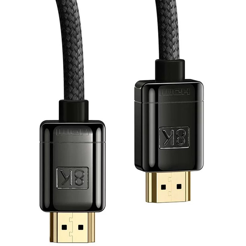 Кабель BASEUS HDMI M - M, 2m, V2.1 8K, HD Series Zinc alloy Black (WKGQ000101) Тип разъема HDMI - HDMI 