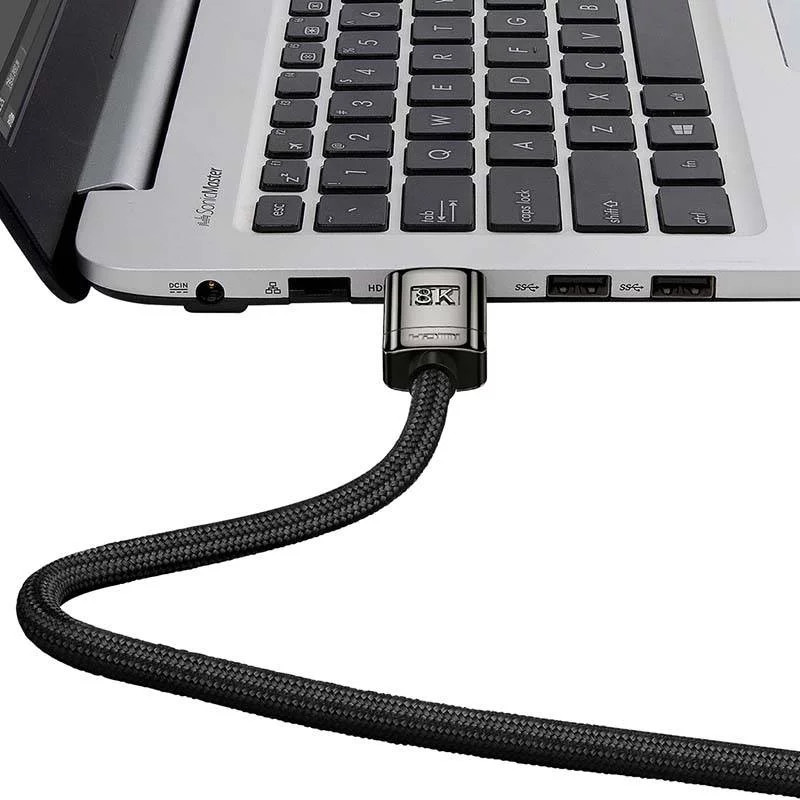 Внешний вид Кабель BASEUS HDMI M - M, 2m, V2.1 8K, HD Series Zinc alloy Black (WKGQ000101)