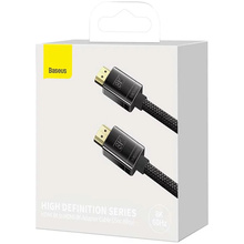 Кабель BASEUS HDMI M - M, 3m, V2.1 8K, HD Series Zinc alloy Black (WKGQ000201)