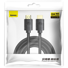 Кабель BASEUS HDMI M - M, 3m, V2.1 8K, HD Series Black (CAKGQ-L01)