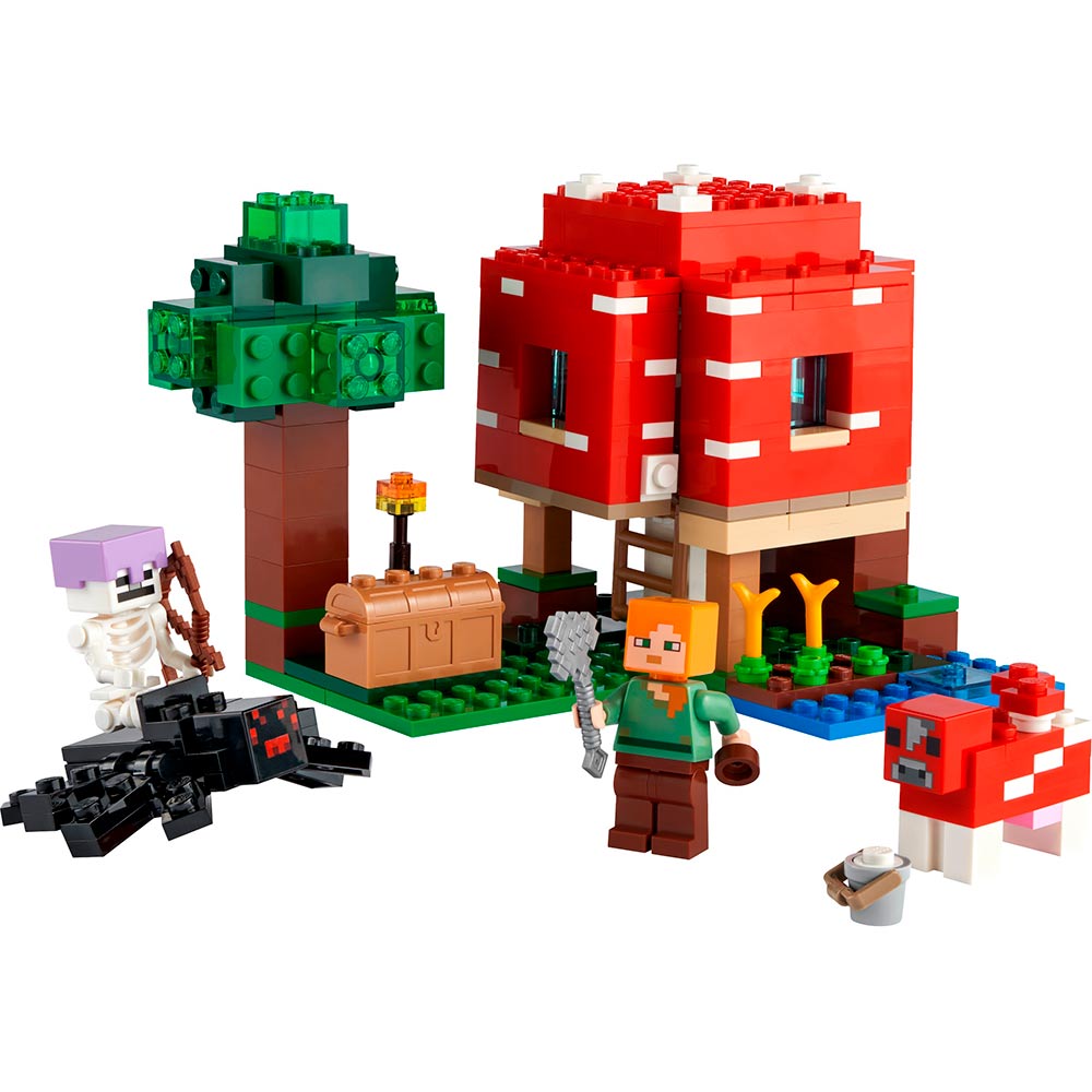 Конструктор LEGO Minecraft Грибной дом (21179) Тип уникальные детали