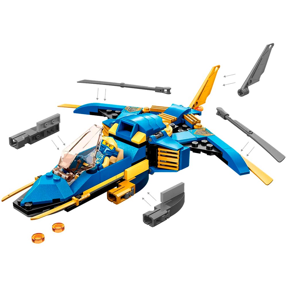 Конструктор LEGO Ninjago Реактивний літак Джея EVO (71784) Тематика герої фільмів і мультфільмів