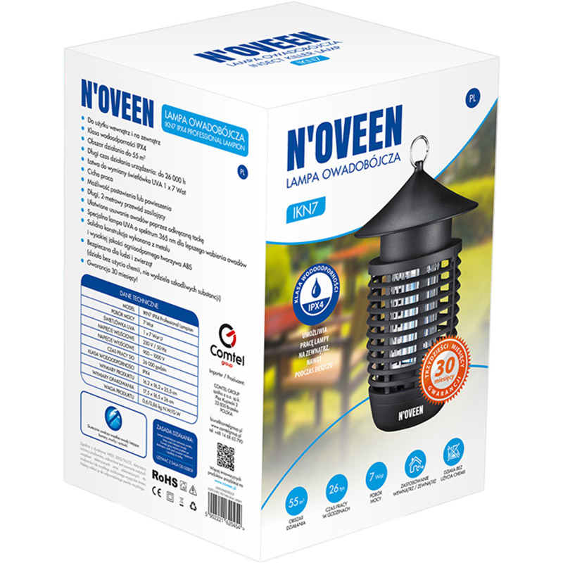 Уничтожитель насекомых NOVEEN IKN7 IPX4 Professional Lampion (74372) Вес 0.6