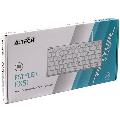 Клавиатура A4TECH FX51 USB White Подключение проводное