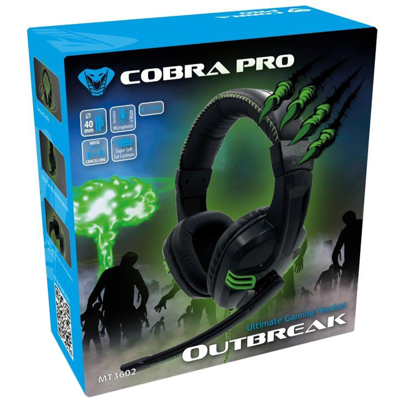 Зовнішній вигляд Гарнітура MEDIA-TECH Cobra Pro Outbreak Black (MT3602)