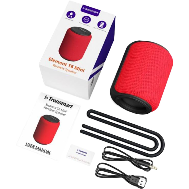 Портативная акустика TRONSMART Element T6 Mini Red (366158) Тип портативная акустика