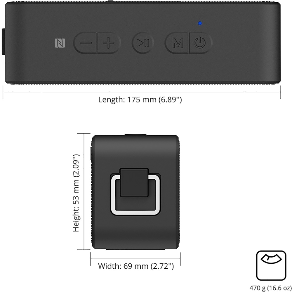 Портативная акустика TRONSMART Element T2 Plus Green (370729) Частотный диапазон 20 - 20000