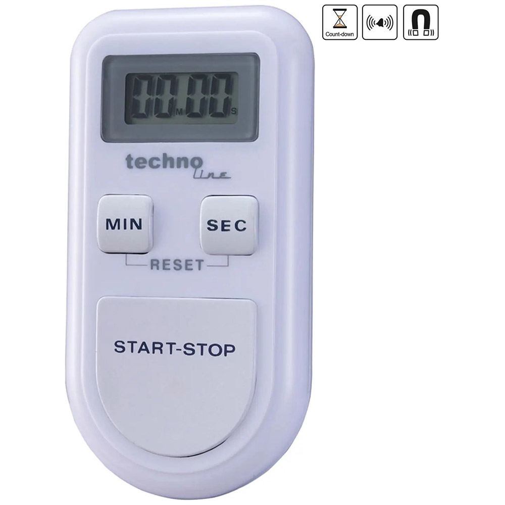 Таймер TECHNOLINE KT100 Magnetic White (KT100) Розміри 87 х 46 х 12