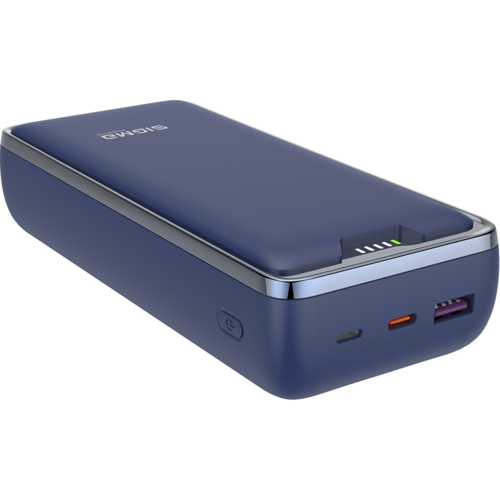 Powerbank SIGMA X-power SI30A4QX 30000 mAh Blue Комплектація  кабель USB-Type-C, кабель Type-C-Type-C 65w, інструкція, гарантійний талон, Наклейки "З Україною в серці"