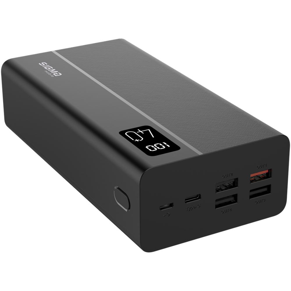 Powerbank SIGMA X-power SI40A3QL 40000 mAh Black Торгова марка SIGMA