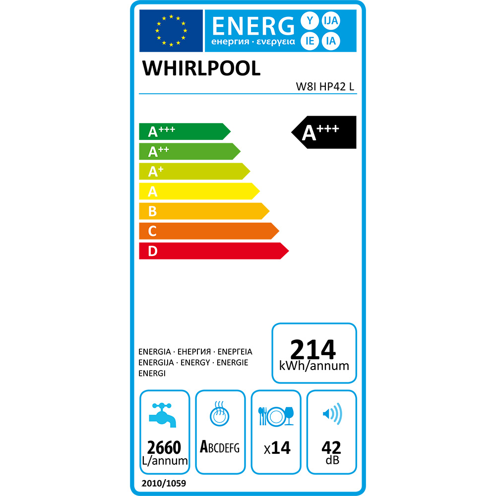 Покупка Вбудована посудомийна машина WHIRLPOOL W8I HP42 L