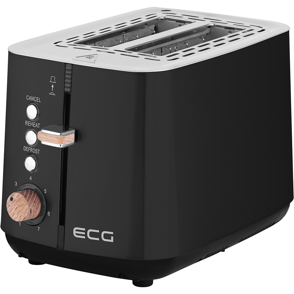 Тостер ECG ST 2768 Timber Black Количество отделений 2