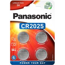 Батарейки PANASONIC CR2025 4 шт (CR-2025EL/4B)