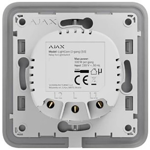 Умный выключатель AJAX LightSwitch White (ALS2W) Умный выключатель AJAX LightSwitch White (ALS2W) Тип управления смартфон