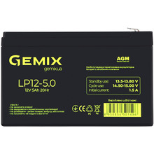 Акумулятор GEMIX 12V 5Ah AGM Black (LP12-5.0)