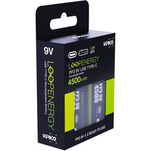 Аккумуляторы VERICO Loop Energy Li-ion Крона USB Type-C 500 мАч 9В 2 шт (1UDBT-A3WEB2-NN)
