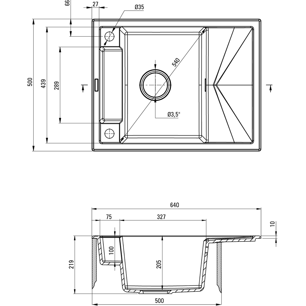 Миття DEANTE Magnetic Alabaster (ZRM_A11A) Спосіб монтажу врізний