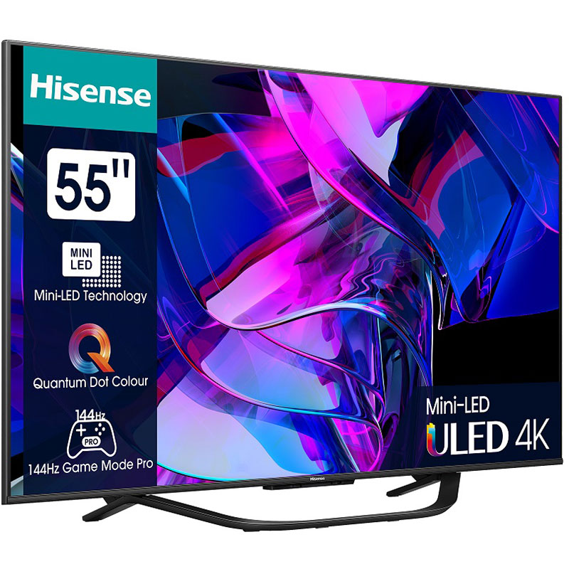 Телевізор HISENSE 55U7KQ Роздільна здатність 3840 x 2160 (4K UHD)