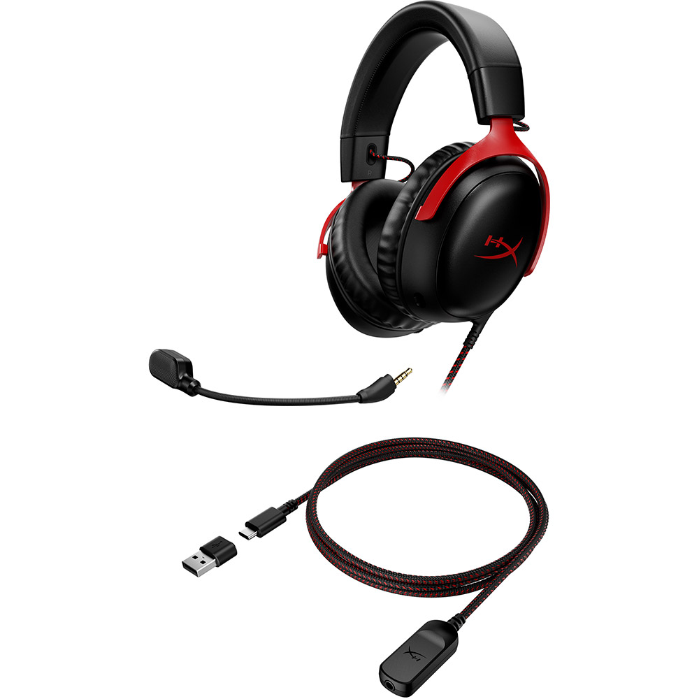 Фото Гарнитура HYPERX Cloud III Black-Red (727A9AA)