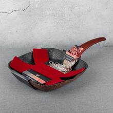 Сковорода-гриль PEPPER Cherry Lava-Stone 24x24 см Burgundy (PR-2110-24)