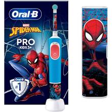 Зубна щітка Oral-b Braun Pro Kids D103.413.2KX «Людина-павук» + футляр (8006540773567)