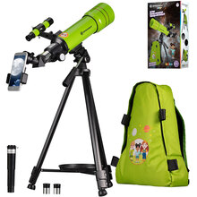 Телескоп BRESSER Junior 70/400 Green з адаптером для смартфона + рюкзак (8850610B4K000)