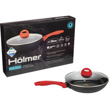 Сковорода с крышкой HOLMER Fiesta 28 см Black (FP-22328-SROMBL)