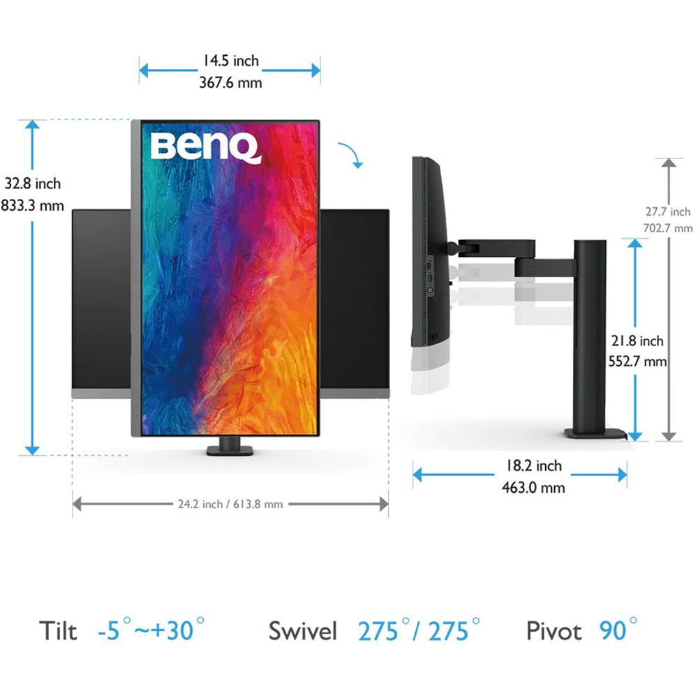 Зображення Монітор BENQ PD2706UA (9H.LLKLB.QBE)