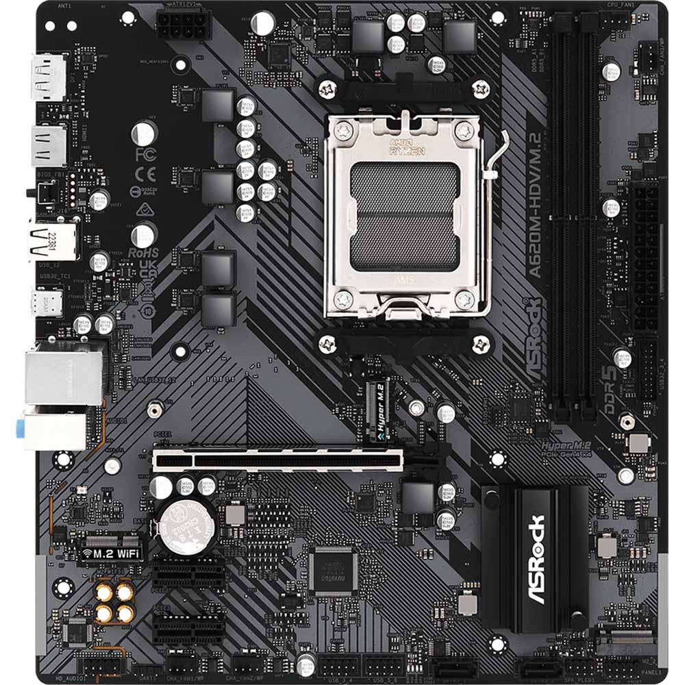 Материнська плата ASROCK A620M-HDV/M.2 Підтримувані процесори Ryzen 7000 Series