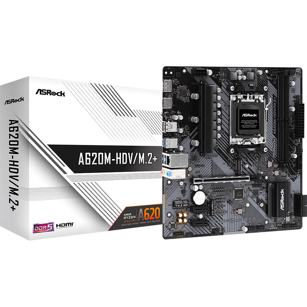 Зовнішній вигляд Материнська плата ASROCK A620M-HDV/M.2+