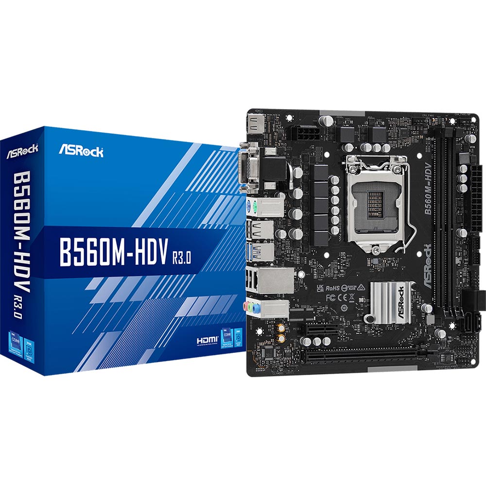 Материнская плата ASROCK B560M-HDV R3.0 Чипсет Intel B560