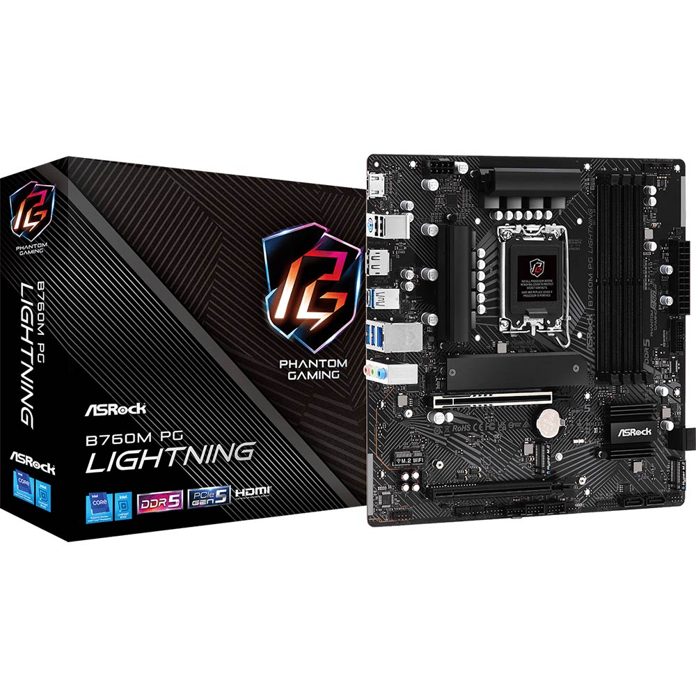 Внешний вид Материнская плата ASROCK B760M PG LIGHTNING