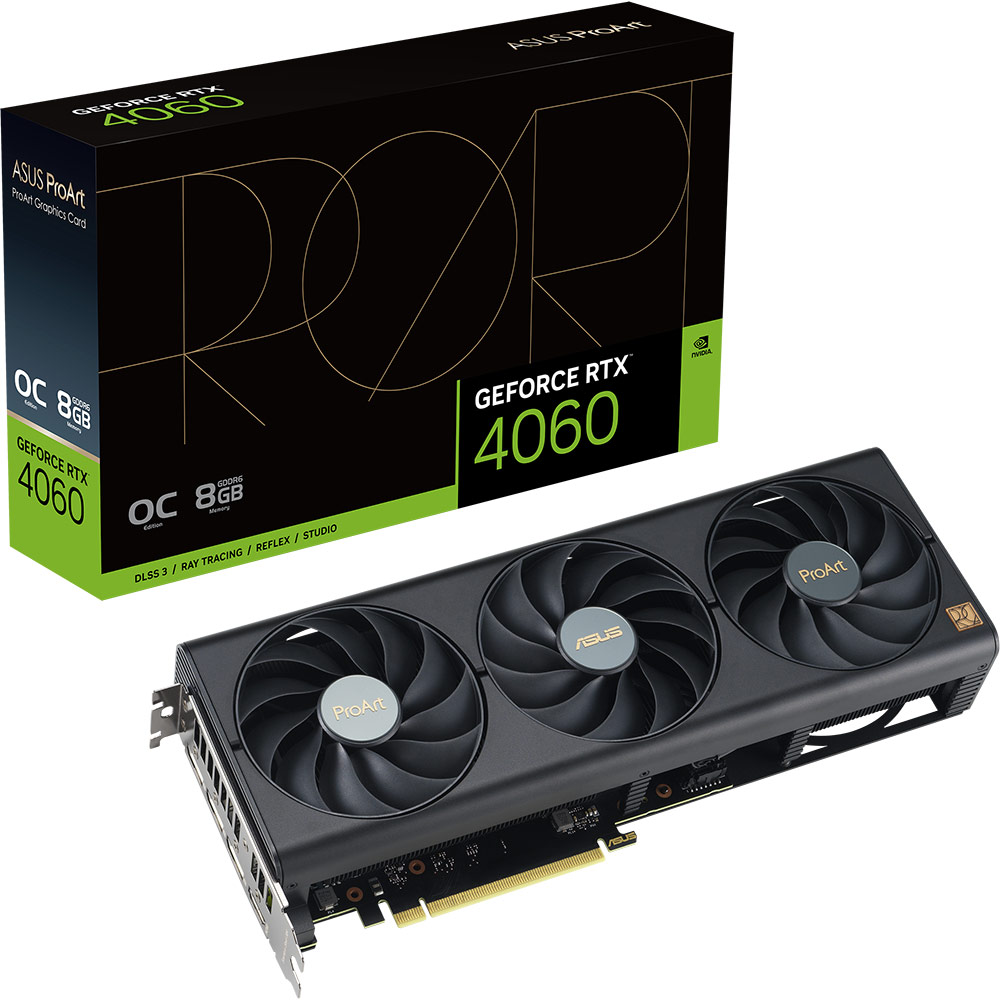 В интернет магазине Видеокарта ASUS ProArt GeForce RTX4060 8Gb 128Bit 2550MHz (PROART-RTX4060-O8G)