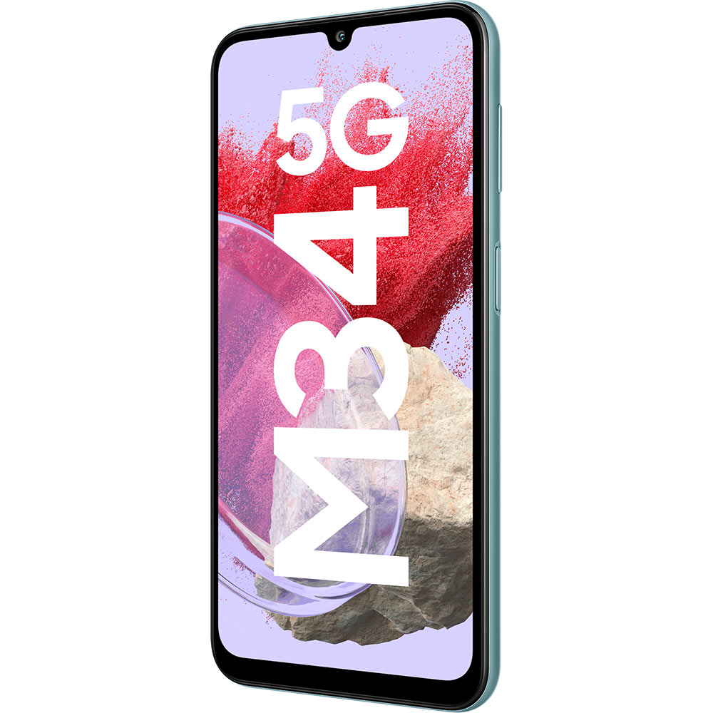 Зовнішній вигляд Смартфон SAMSUNG Galaxy M34 5G 8/128Gb Dual Sim Waterfall Blue (SM-M346BZBGSEK)