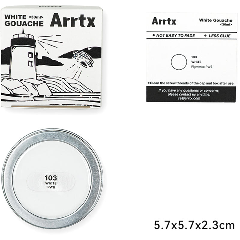 Гуашевая краска ARRTX №103 PW6 White (LC302932) Для кого универсально