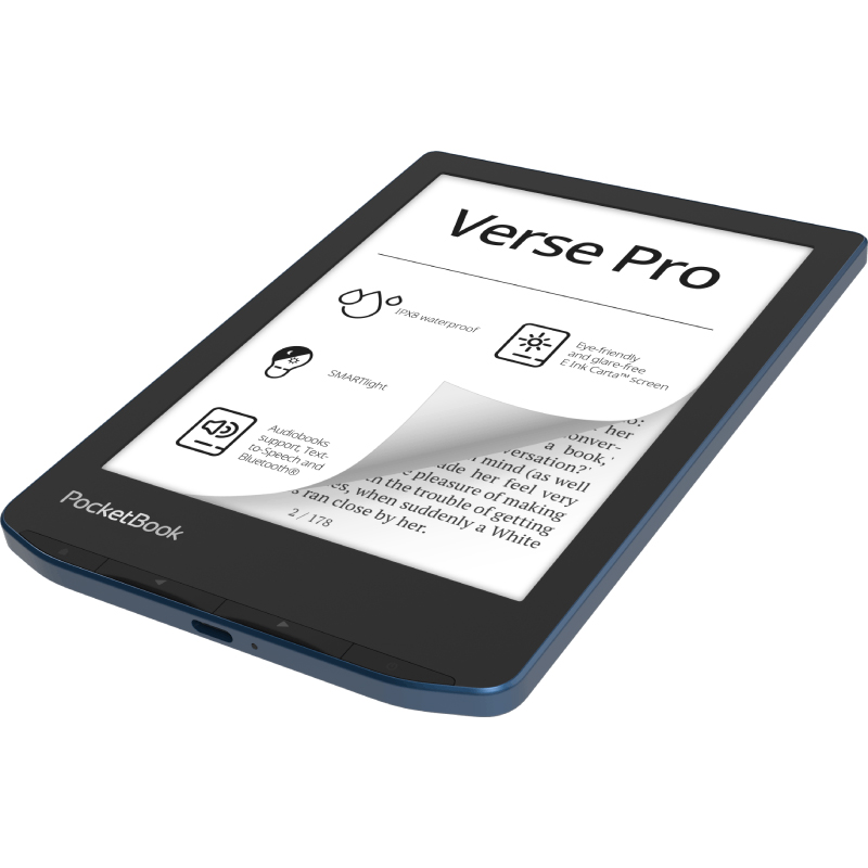 Електронна книга POCKETBOOK 634 Verse Pro Azure (PB634-A-CIS) Роздільна здатність 1072 x 1448