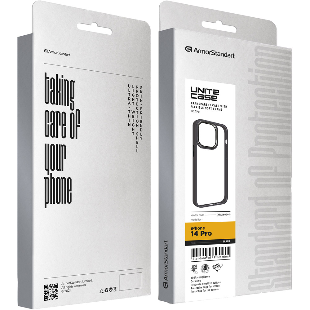 Чохол ARMORSTANDART UNIT2 для Apple iPhone 14 Pro Black (ARM69944) Тип чохол-накладка